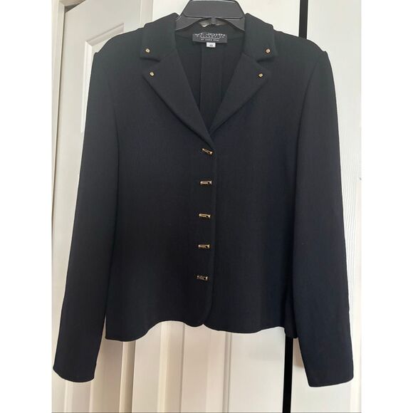 St. John Collection Black Knit Jacket - Picture 1 of 5